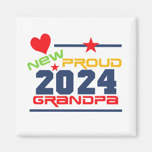 2024 Trotse nieuwe opa magneet