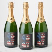 2024 Trump Neem Amerika weer Patriottisch Amerikaa Sparkling Wijnetiket (Flessen)