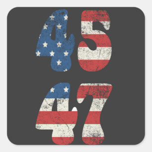 2024 Trump Neem Amerika weer Patriottisch Amerikaa Vierkante Sticker