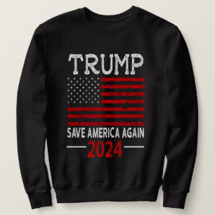 2024 Trump Save America Opnieuw Vlag VS Trui
