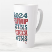 2024 Trump wint - Amerika wint Latte Mok (Rechterhoek)