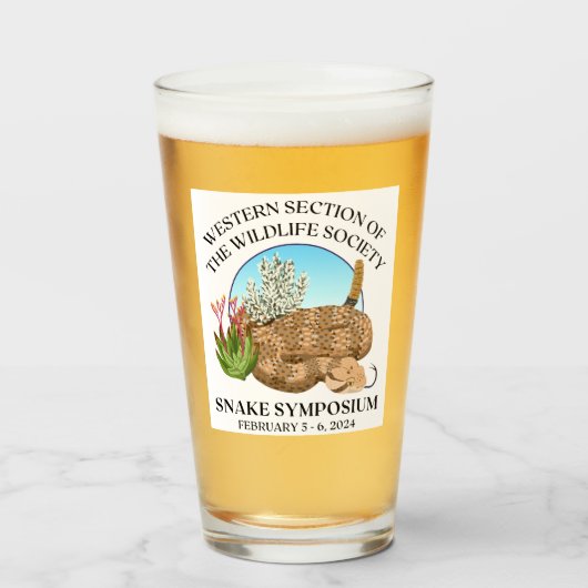 2024 TWS West Snake Symposium Pint Glass Glas (Voorkant gevuld)