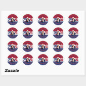 2024 Uw stem telt Uncle Sam USA vlag Ronde Sticker (Vel)