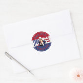 2024 Uw stem telt Uncle Sam USA vlag Ronde Sticker (Envelop)