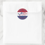 2024 Uw stem telt USA Check Mark STEMMING Ronde Sticker (Tas)