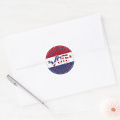 2024 Uw stem telt USA Check Mark STEMMING Ronde Sticker (Envelop)