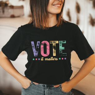 2024 verkiezingen Democratie Retro Stemmen doet er T-shirt