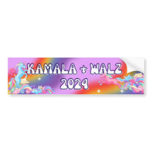 2024 Verkiezingen Kamala + Walz Bumpersticker Eenh