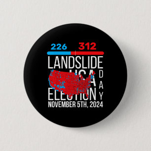 2024 Verkiezingskaart Final Voices 312 Trump Lands Ronde Button 5,7 Cm