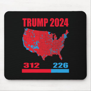 2024 Verkiezingskaart Trump 312 Red 2024 Verkiezin Muismat