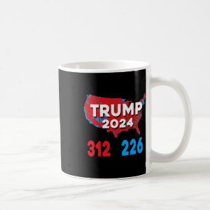 2024 Verkiezingskaart Trump 312 Rode Verkiezingen Koffiemok