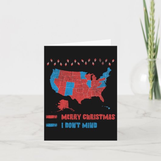 2024 Verkiezingskaart Vrolijk Kerstfeest Rode kiez Kaart (Voorkant)