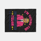 2024 Veroordeelde misdadiger - Ik stem Veroordeeld Fleece Deken (Voorkant (Horizontaal))