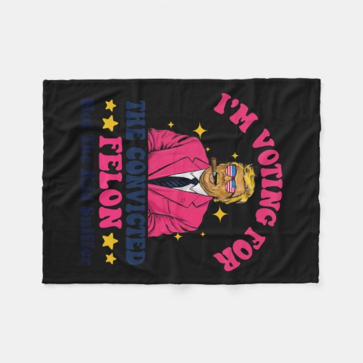 2024 Veroordeelde misdadiger - Ik stem Veroordeeld Fleece Deken (Voorkant (Horizontaal))