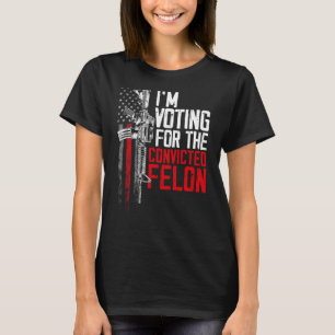 2024 Veroordeelde misdadiger - Ik stem Veroordeeld T-shirt