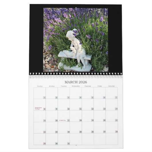 2024 Visions merveilleuses... Calendrier mural moy (Mar 2026)