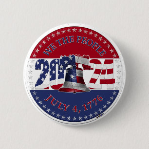 2024 Vlag van de VS Wij Het Volk Liberty Bell Ronde Button 5,7 Cm