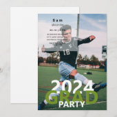 2024 Voetbal Foto Afstudeerfeest Kaart (Voorkant / Achterkant)