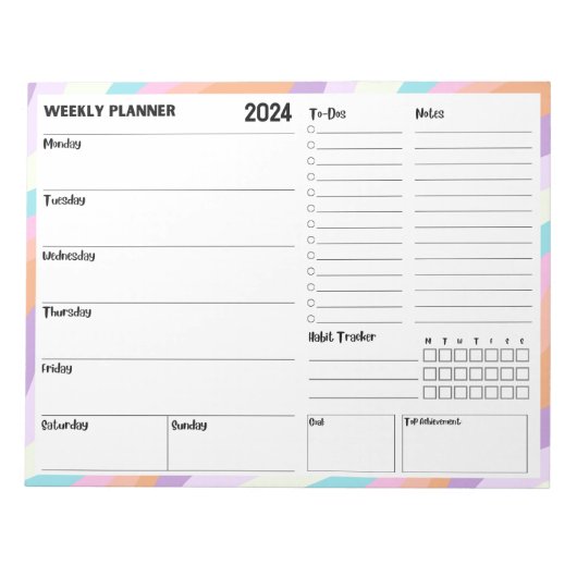 2024 Weekplanner Notitieblok (Voorkant)