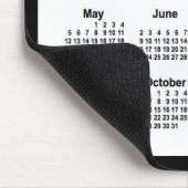 2024 White on Black Calendar van Janz Two Tone Muismat (Hoek)