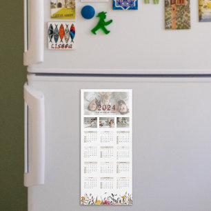 2024 Wild Flower Fotokalender Magnetische Kaart