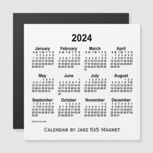 2024 Witte Agenda van Janz 5x5 Magnet