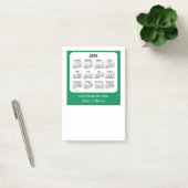 2024 Zee Green Post It Note Calendars by Janz (Kantoor)