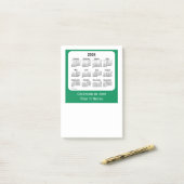 2024 Zee Green Post It Note Calendars by Janz (Op bureau)