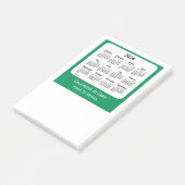 2024 Zee Green Post It Note Calendars by Janz (Schuin)