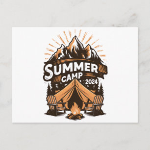 2024 Zomer Kamp Zomer Kamperen Vakantie Matching Briefkaart