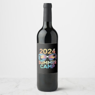 2024 Zomerkamp Vakantie Bijpassende Familie Groep Wijn Etiket