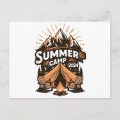 2024 Zomerkamp Zomer Camping Vakantie Matching Briefkaart (Voorkant)