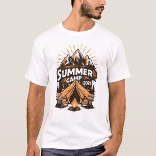 2024 Zomerkamp Zomer Camping Vakantie Matching T-shirt