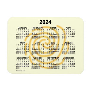 2024 Zonnedagen Agenda van Janz 4x3 Magnet Magneet