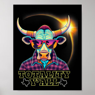 2024 Zonsverduistering 4.08.24 Totaal Y#39; alle Poster