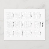 2025 - 2026 Basisjaarkalender Briefkaart (Achterkant)