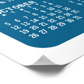 2025 2026 Kalender - Basic Minimaal 2 jaar Poster (Hoek)