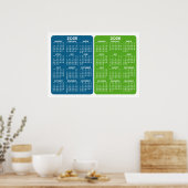 2025 2026 Kalender - Basic Minimaal 2 jaar Poster (Keuken)