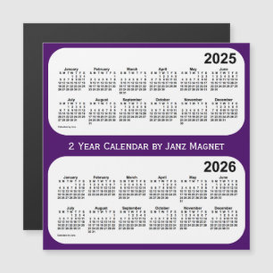 2025-2026 Paars 2 jaar agenda van Janz Magnet