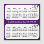 2025-2026 Paars 2 jaar agenda van Janz Magnet (Voorkant)