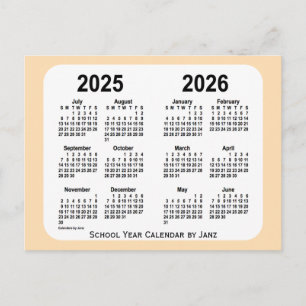2025-2026 Schoolkalender Wheat Mini door Janz Briefkaart