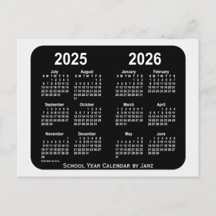 2025-2026 Smokey Neon School Year Agenda van Janz Briefkaart