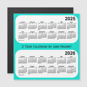2025-2026 Turquoise 2 jaar Kalender door Janz