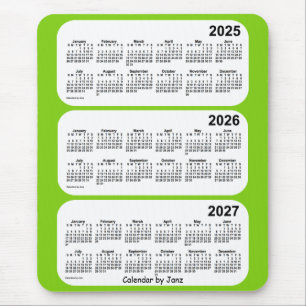 2025-2027 Geel groen 3 jaar agenda van Janz Muismat