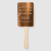 2025 Aangepaste Foto Koper Metallic Afstuderen Handwaaier (Voorkant)