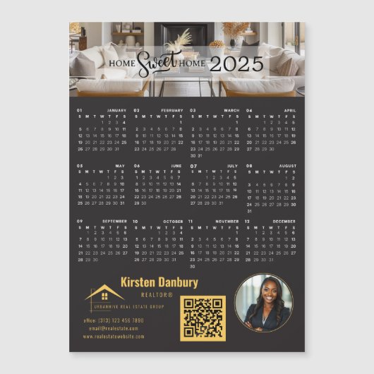 2025 Aangepaste Vastgoed Marketing QR Code Kalende (Voorkant)