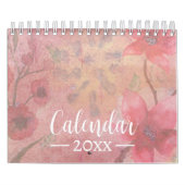 2025 Aangepaste Waterverf Bloemen Kalender (Hoes)