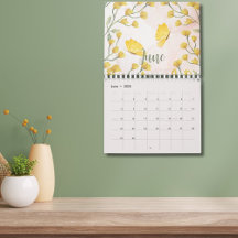 2025 Aangepaste Waterverf Bloemen Kalender