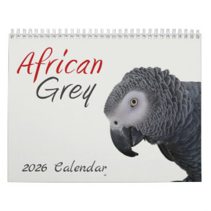2025 Afrikaanse grijze papegaaienkalender Kalender