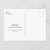 2025 Afstudeerder Foto Aankondiging Kaart (Achterkant)